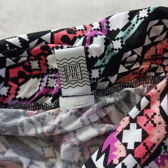 Empyre • Women Junior's Multicolor Geometric Foldable Waistband Long Max… - Picture 6 of 11